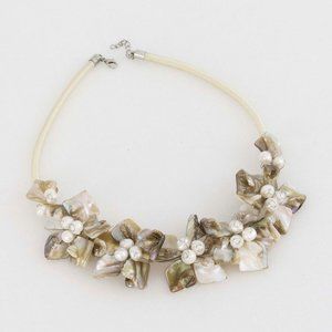 Choker Necklace  with Natural Heishi Pearls